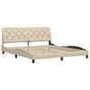 vidaXL Bettgestell ohne Matratze Creme 180x200 cm Stoff