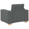 vidaXL Sofa 3 pcs Dunkelgrau Leinenmischgewebe