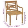 vidaXL Batavia-St&uuml;hle mit Kissen 4 Stk. Massivholz Teak