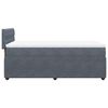 vidaXL Boxspringbett mit Matratze Dunkelgrau 90x190 cm Samt
