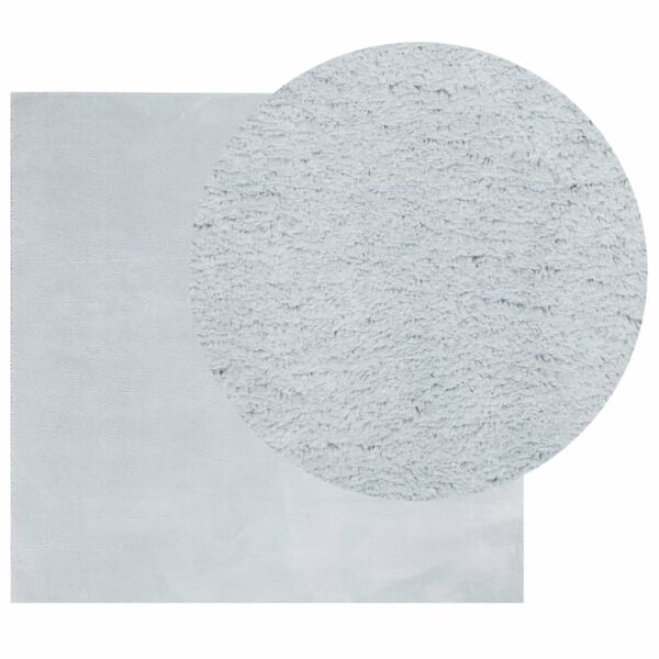 vidaXL Teppich HUARTE Kurzflor Weich und Waschbar Blau 240x240 cm