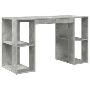 vidaXL Schreibtisch Beton Grau 130 x 50,5 x 75 cm Holzwerkstoff