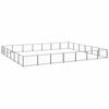 vidaXL Hundezwinger Schwarz 42 m&sup2; Stahl