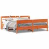 vidaXL Massivholzbett ohne Matratze Wachsbraun 200x200 Kiefernholz