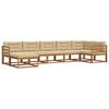 vidaXL Outdoor-Sofagarnitur 7 stk. Natur und Beige