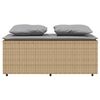 vidaXL 3-tlg. Garten-Essgruppe mit Kissen Beige Poly Rattan