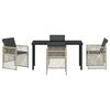 vidaXL Garten Essgruppe 5 pcs Hellgrau Poly-Rattan