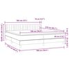 vidaXL Boxspringbett mit Matratze Hellgrau 180x210 cm Samt