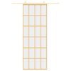 vidaXL Schiebetür Golden 76x205 cm ESG-Klarglas und Aluminium