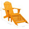vidaXL Adirondack-Gartenstuhl mit Fußteil Massivholz Tanne Orange