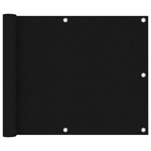 vidaXL Balkon-Sichtschutz Schwarz 75x300 cm Oxford-Gewebe