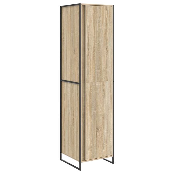 vidaXL Warderobe mit T&uuml;r 2 pcs Sonoma 50 x 50 x 200 cm Holzwerkstoff