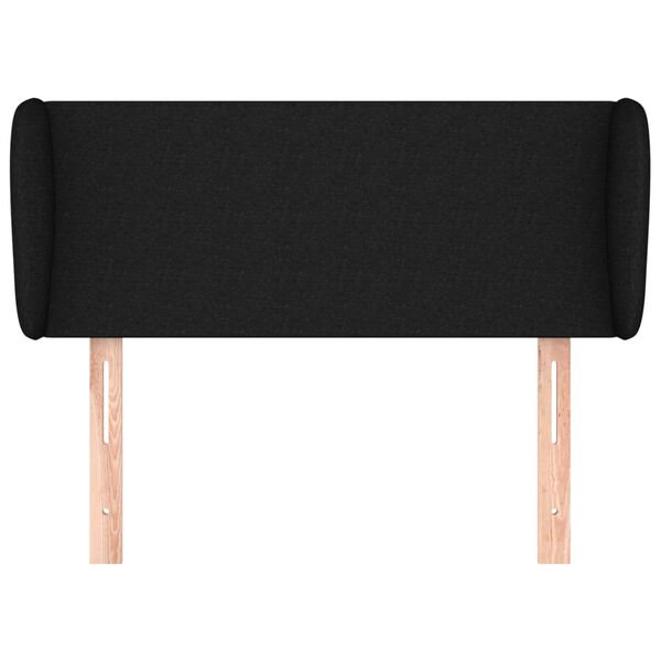 vidaXL Kopfteil mit Ohren Schwarz 83x23x78/88 cm Stoff