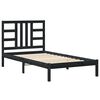 vidaXL Massivholzbett Schwarz 100x200 cm