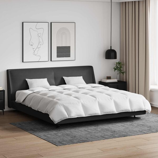 vidaXL Bettdecken Set mit Kissen 3 pcs Wei&szlig; Daunenfeder