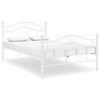 vidaXL Bett Wei&szlig; Metall 120x200 cm