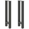 vidaXL Konsolentischbeine Anthrazit 2 Stk. 28x(72-73) cm Stahl