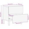 vidaXL Nachttische 2 Stk. Braun 40x33x46 cm Massivholz Mango