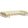 vidaXL Outdoor-Sofagarnitur 10 stk. Wei&szlig; und Creme