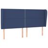 vidaXL Boxspringbett mit Matratze Blau 200x200 cm Stoff
