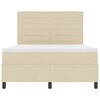 vidaXL Boxspringbett mit Matratze mit LED Creme 160 x 200 cm Stoff