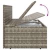 vidaXL 5-tlg. Garten-Lounge-Set mit Kissen Grau Poly Rattan