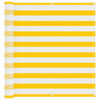 vidaXL Balkonsichtschutz Gelb und Wei&szlig; 110 x 600 cm Oxford-Stoff