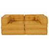 vidaXL Modulares Sofa 2 pcs Gelb 140 x 70 x 56 cm Stoff
