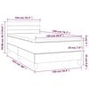 vidaXL Boxspringbett mit Matratze & LED Hellgrau 100x200 cm Samt