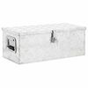 vidaXL Aufbewahrungsbox Silbern 70x31x27 cm Aluminium