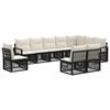 vidaXL Gartensofa-set 10 stk. Schwarz Poly-Rattan