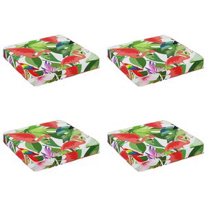vidaXL 4-teilige Sitzkissen VUGHT 4 pcs 100 % Polyester Mehrfarbig