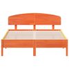vidaXL Massivholzbett ohne Matratze Wachsbraun 140x200 cm Kiefernholz
