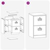 vidaXL Aktenschrank Rosa 44 x 50 x 106,5 cm Kaltgewalzter Stahl