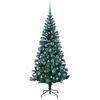 vidaXL K&uuml;nstlicher vorbeleuchteter Weihnachtsbaum Gr&uuml;n 180 cm PVC