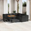 vidaXL Gartensofa-set 13 pcs Schwarz Poly-Rattan