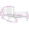 vidaXL Massivholzbett ohne Matratze Wei&szlig; 100x200 cm Kiefernholz