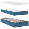 vidaXL Ottoman-Bett mit Matratzen & LED Dunkelblau 200x200 cm Samt