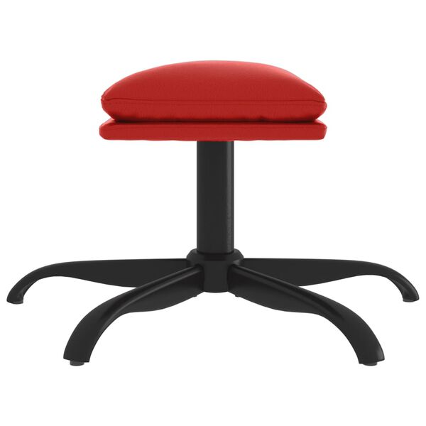 vidaXL Fußhocker Weinrot 60x60x36 cm Kunstleder