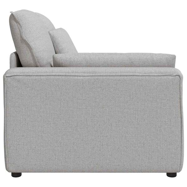vidaXL Modulares Sofa Endmodul mit Armlehne Kissen Wolkengrau 100 cm