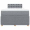 vidaXL Boxspringbett mit Matratze Hellgrau 120x200 cm Stoff