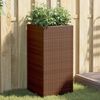 vidaXL Pflanzk&uuml;bel 2 Stk. Braun 40x40x80 cm Poly Rattan