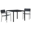 vidaXL Gartenm&ouml;bel Set 3 stk. Anthrazit Stahl