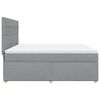 vidaXL Boxspringbett mit Matratze Hellgrau 180x200 cm Stoff