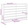vidaXL Wanddisplay-Case mit Regal Beige 100 x 8,5 x 54 cm Sperrholz