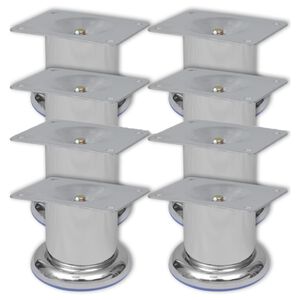 vidaXL Runde Sofabeine 8 Stk. Chrom 60 mm