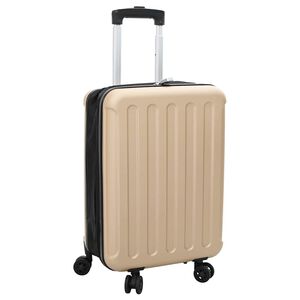 vidaXL Koffer mit Schloss Champagner 34 x 23 x 55,5 cm ABS Kunststoff
