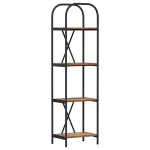 vidaXL B&uuml;cherregal 4 Ebenen 40 x 30 x 146 cm Holzwerkstoff Altholz