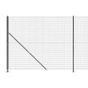 vidaXL Maschendrahtzaun mit Bodenflansch Anthrazit 2,2x10 m
