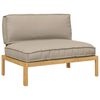 vidaXL Sofa Set mit Kissen Taupe 120 x 92 x 69 cm Massivholz Akazie